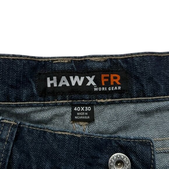 HAWX Denim Jeans Mens 40x30 (Fits 40x29) FR Flame Resistance Double Knee Blue - Picture 4 of 7